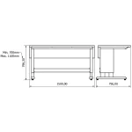 Statie de lucru industriala, W1500xD750mm, BD.2511.1514