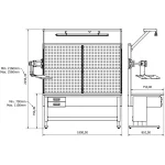 Statie de lucru industriala, W1800xD750mm, BD.2511.1815