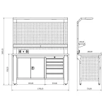 Banc de lucru profesional Proline Plus+ Combo 1701, BD.2515.1701