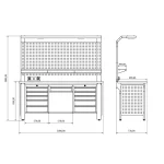Banc de lucru profesional Proline Plus+ Combo 2004, BD.2515.2004