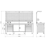 Banc de lucru profesional Proline Plus+ Combo 2501, BD.2515.2501