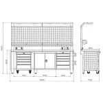Banc de lucru profesional Proline Plus+ Combo 2502, BD.2515.2502