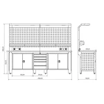 Banc de lucru profesional Proline Plus+ Combo 2602, BD.2515.2602