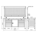Banc de lucru profesional Proline Combo 57, BD.36.15.57