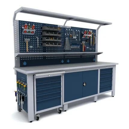 Banc de lucru profesional Proline Combo 64, RAL 7040/5020, BD.36.15.64