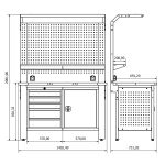 Banc de lucru profesional Proline Combo 66, RAL 7016/7011, BD.36.15.66