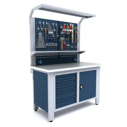 Banc de lucru profesional Proline Combo 66, RAL 7040/5020, BD.36.15.66