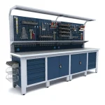 Banc de lucru profesional Proline Combo 75, RAL 7040/5020, BD.36.15.75