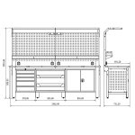 Banc de lucru profesional Proline Combo 76, RAL 7016/7011, BD.36.15.76