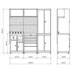 Banc de lucru profesional Moduline Combo 02, BD.36.18.02