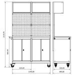 Banc de lucru profesional Moduline Combo M 12, BD.36.18.M12