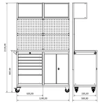 Banc de lucru profesional Moduline Combo M 18, BD.36.18.M18
