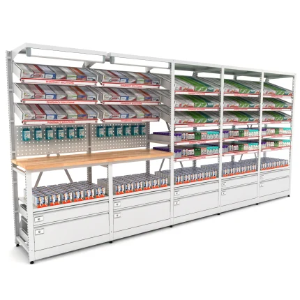 Sistem modular de rafturi pentru farmacii, BD.25.19.25