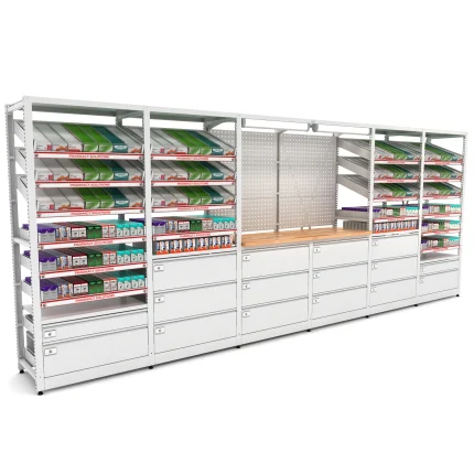 Sistem modular de rafturi pentru farmacii, BD.25.19.32